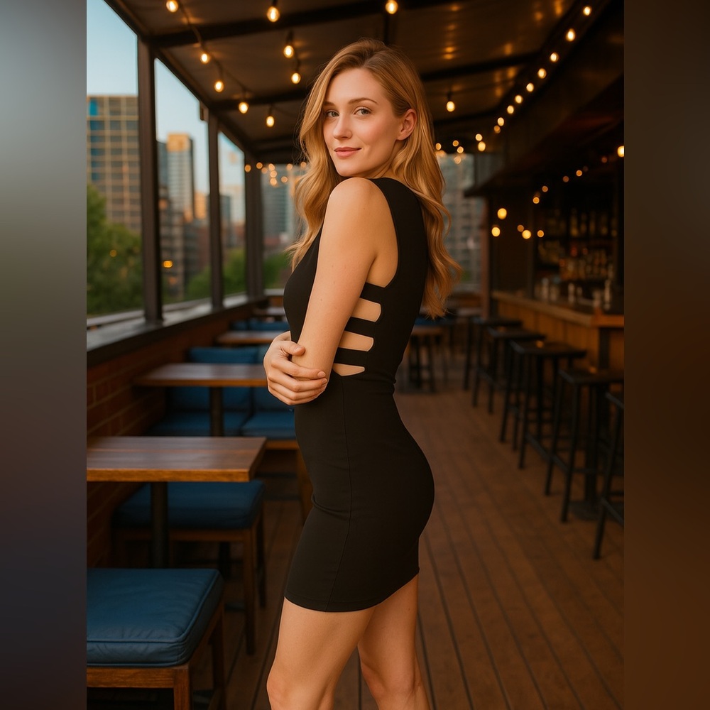 dance & marvel side cut out bodycon dress july sale